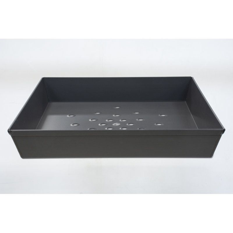 12" Square Dark Aluminum Perforated Deep Dish Pizza Pan