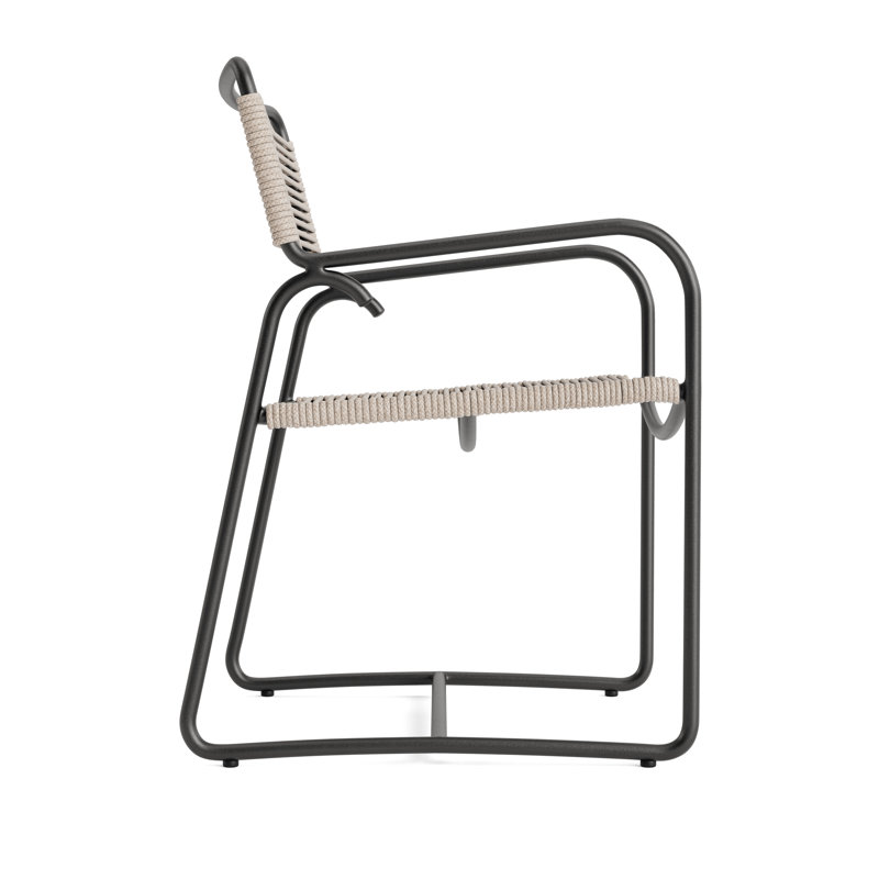 Walter Lamb Outdoor Lounge Chair, Textured Pewter/Pebble