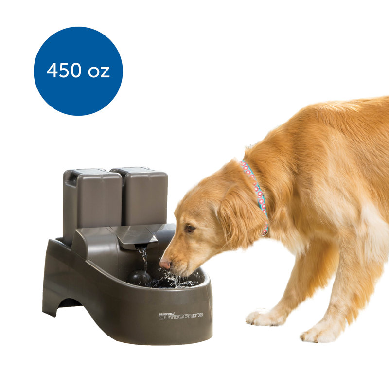 Large Capacity Taupe Outdoor Dog Water Fountain