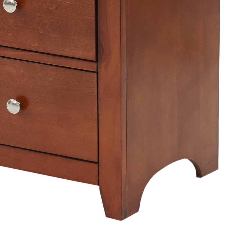Table de chevet 2 tiroirs Mord, Cerisier