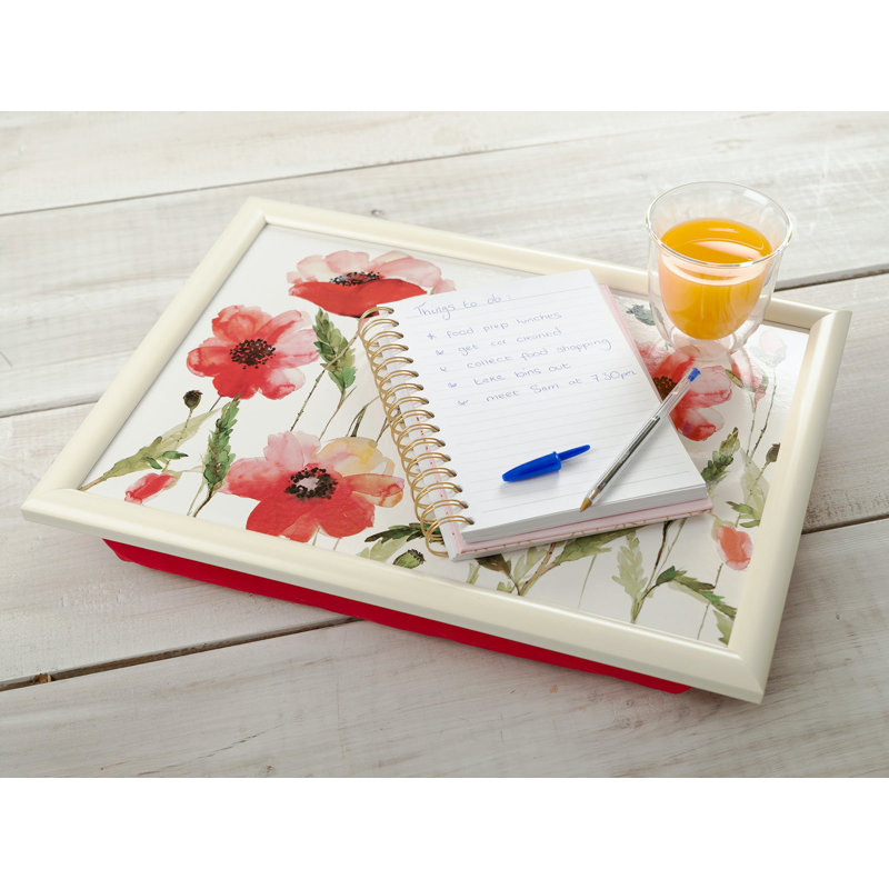 Watercolour Poppy Wood Tray