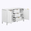 Console de rangement Wave Design avec tablettes réglables, 3 tiroirs et portes à fermeture douce-1967667276