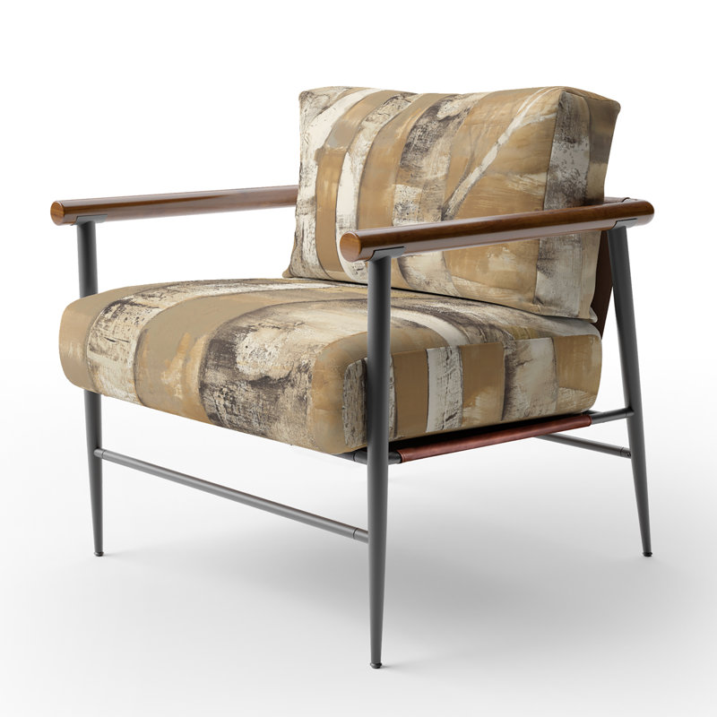 Chaise d'appoint rembourrée Cagney, Noir, noir, noir, noir