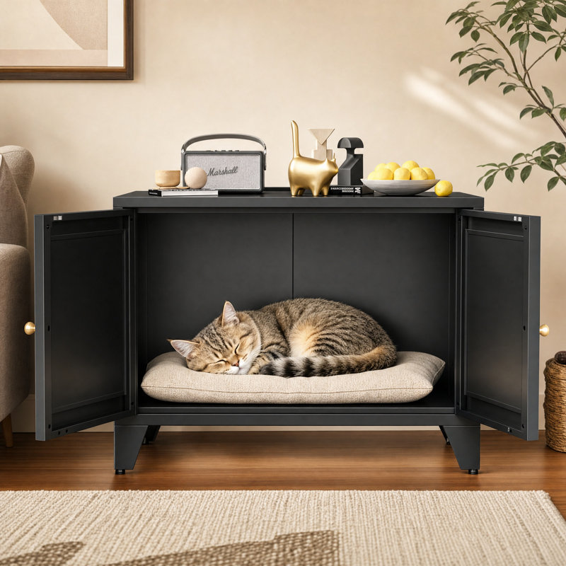 Enceinte en métal pour chat 28 po x l 18 po x H 21 po