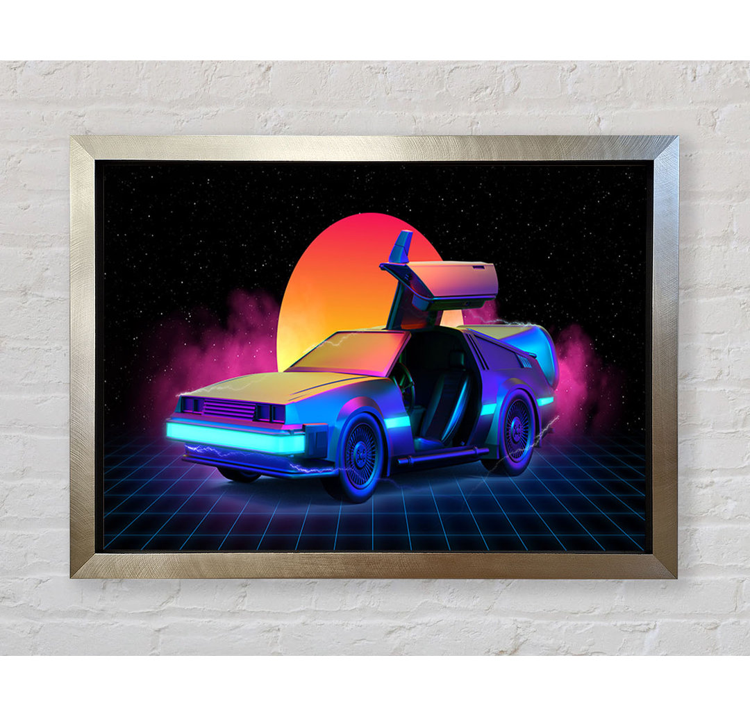 Delorean Smoke Sunrise - Einzelner Bilderrahmen Kunstdrucke