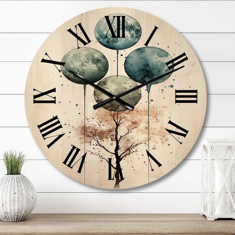 Solid Wood Wall Clock, Medium