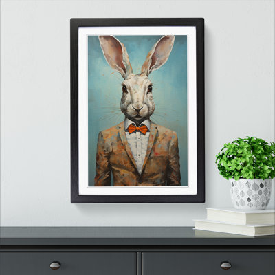 Hare Dadaism - Single Picture Frame Print on Wood
