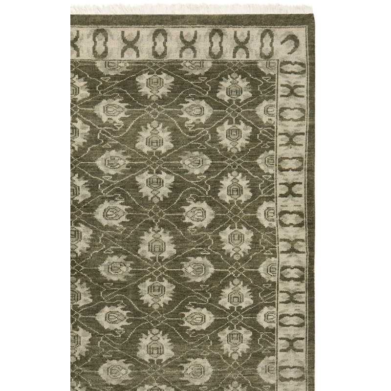 Ajara Hand Knotted Wool Oriental Rug, Rectangle 6' x 9'