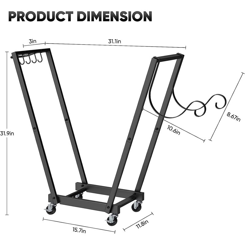 Latashia 31.1'' W Metal Log Rack