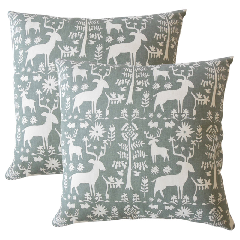 Coussin en coton Modern, Gris
