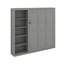 Grand lit escamotable, cadre de lit mural en bois avec tablettes-851319664