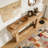 Farmhouse 2-Tier Entryway Sofa Table with U-Shaped Base