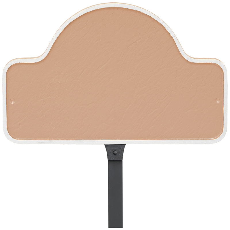 Plaque d'adresse avec arche Petite Lexington, Taupe / Blanc