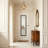 Black-Framed Rectangular Wall Mirror, 13×49 Cm, Versatile Style, Suitable For Bathrooms And Living Rooms.