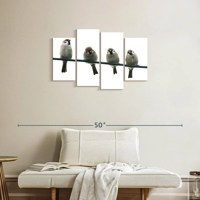 Petits oiseaux amies de Brampt, H 22 po x l 36 po