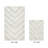 Annaclara Premium 100% Cotton 1990 GSM 2-Piece Tufted Chevron Bath Rug Set with Non-Slip Spray Latex Backing, OEKO-TEX® Certified, Super Absorbent and Machine Washable, Ivory-122444782-71048584