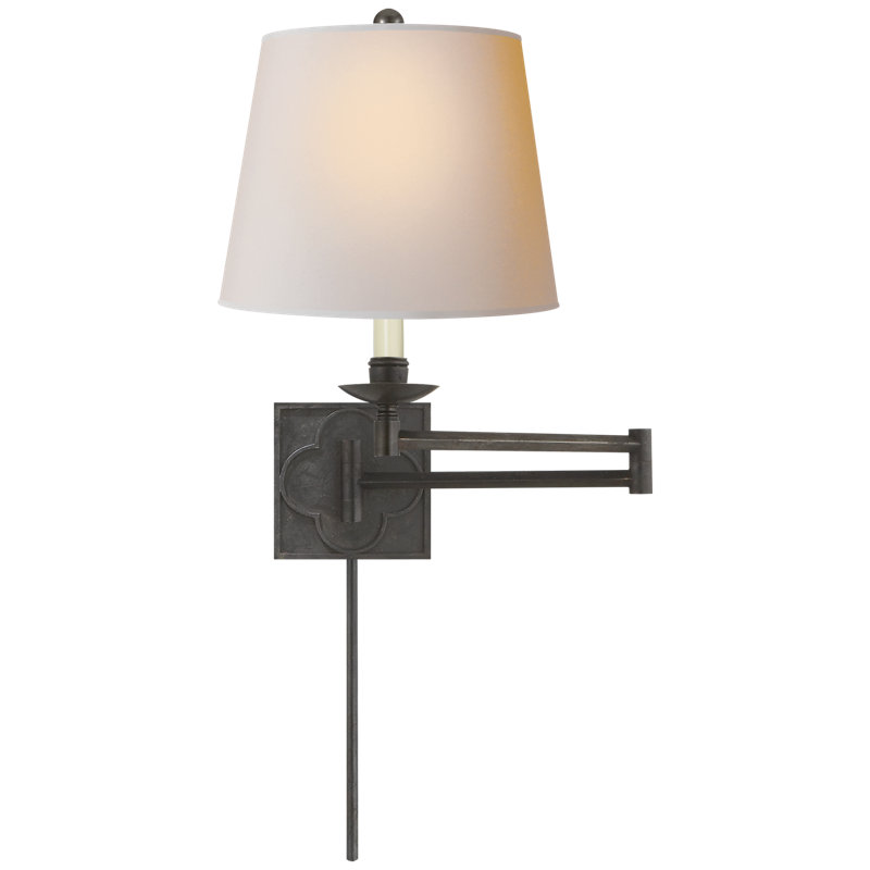 Suzanne Kasler Griffith Swing Arm, Aged Iron, Fabric
