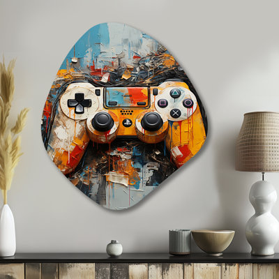 Colorful Video Game Gameplay Delight II - Video Games Nebula Shape Metal Wall Sculpture