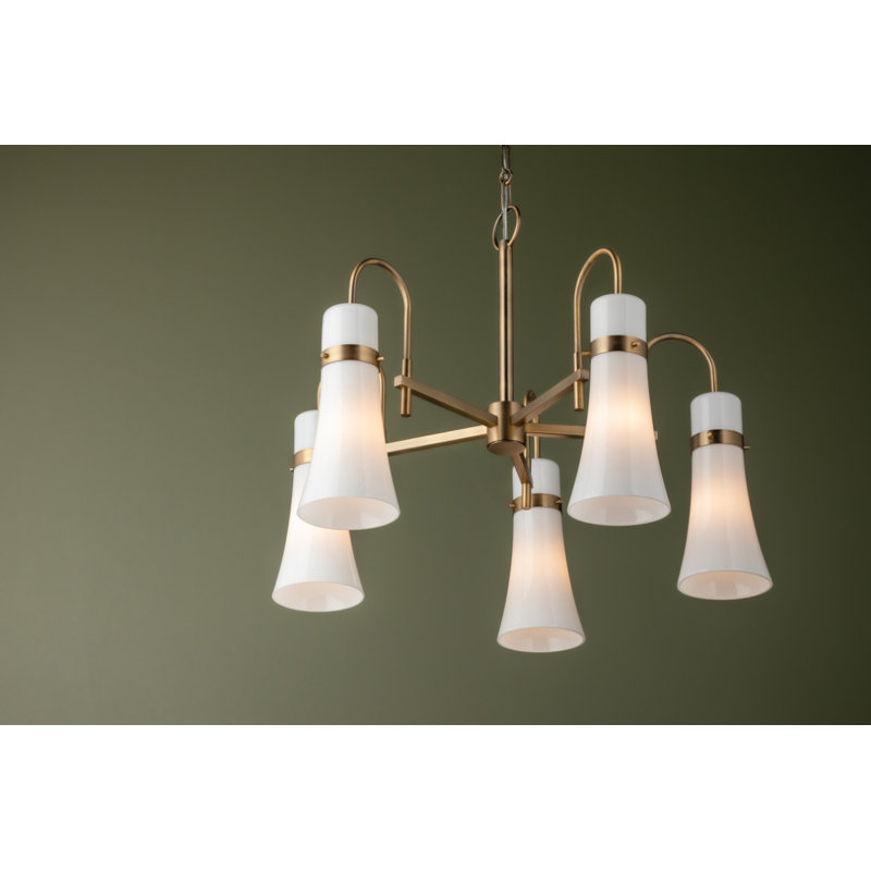Lustre 5 lumières érable