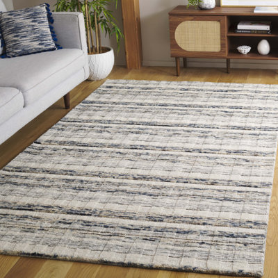 Tapis bleu marine / ivoire Element 501
