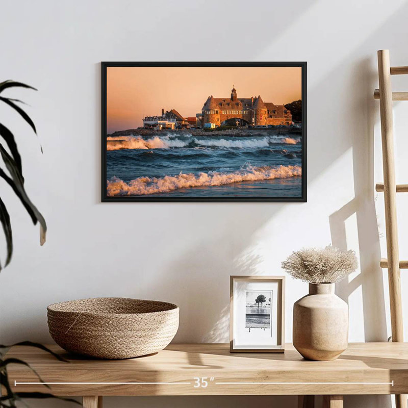 Narragansett Towers, 19 po x 13 po, Cadre flottant noir