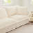 L-Shaped Slipcovered Sectional Sofa Couch