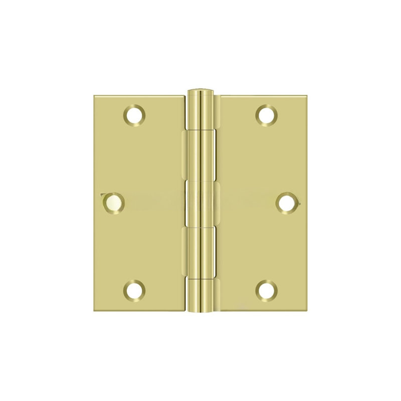 Steel Hinge, Polished Brass