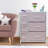 Sorbus Dresser with 7 Drawers - Storage Chest Organizer with Steel Frame, Wood Top, Handles, Fabric Bins, Pink-61396315