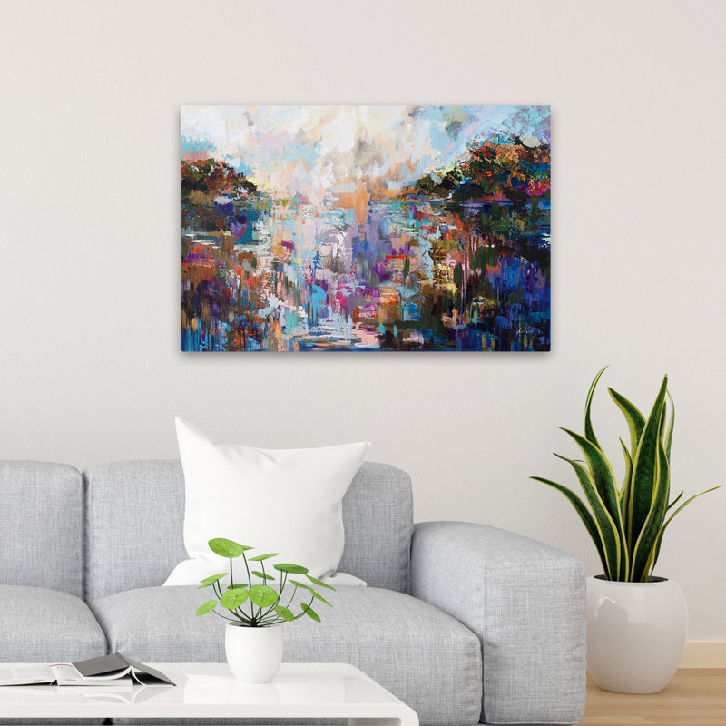 Abstrait abstrait - Transformation d'automne, H 24 po x l 36 po