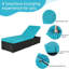 Ensemble de chaises longues inclinables 79 po-156956629