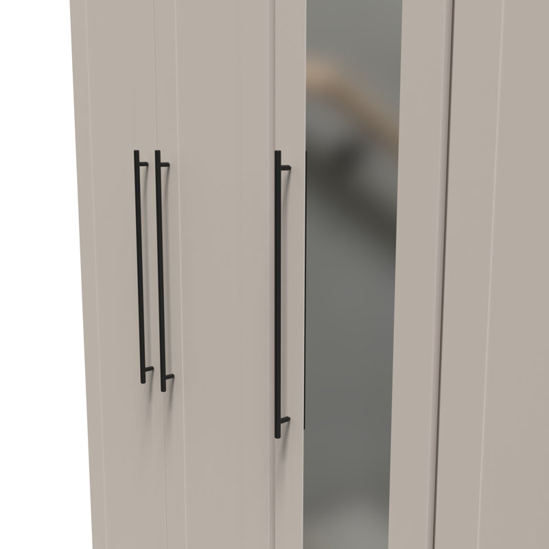 Fully Assembled 2 Door Wardrobe, 197cm H x 74cm W x 53cm D, Kashmir