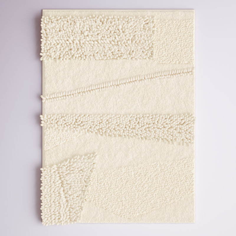 Tapis de bain lavable à la machine antidérapant Laverne, L 21 po x L 34 po, Parchemin