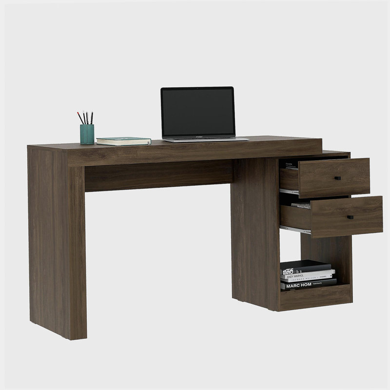 Bureau extensible couleur noyer, Noyer