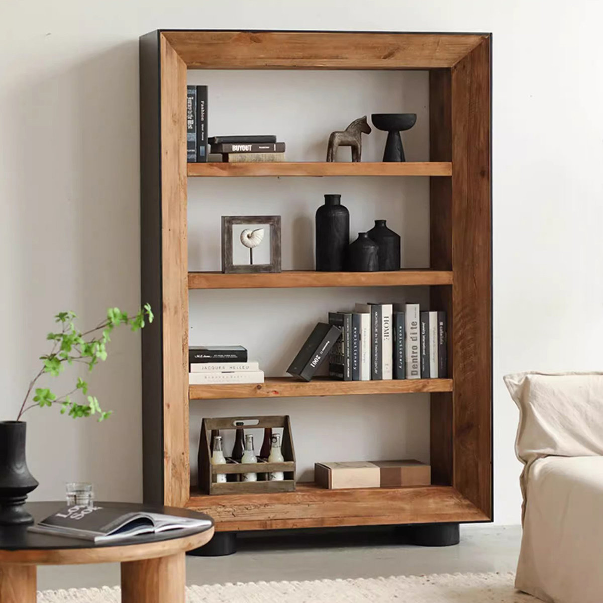 EliteFurnishings Rustic - Style Solid Wood Display Shelf - Wayfair Canada