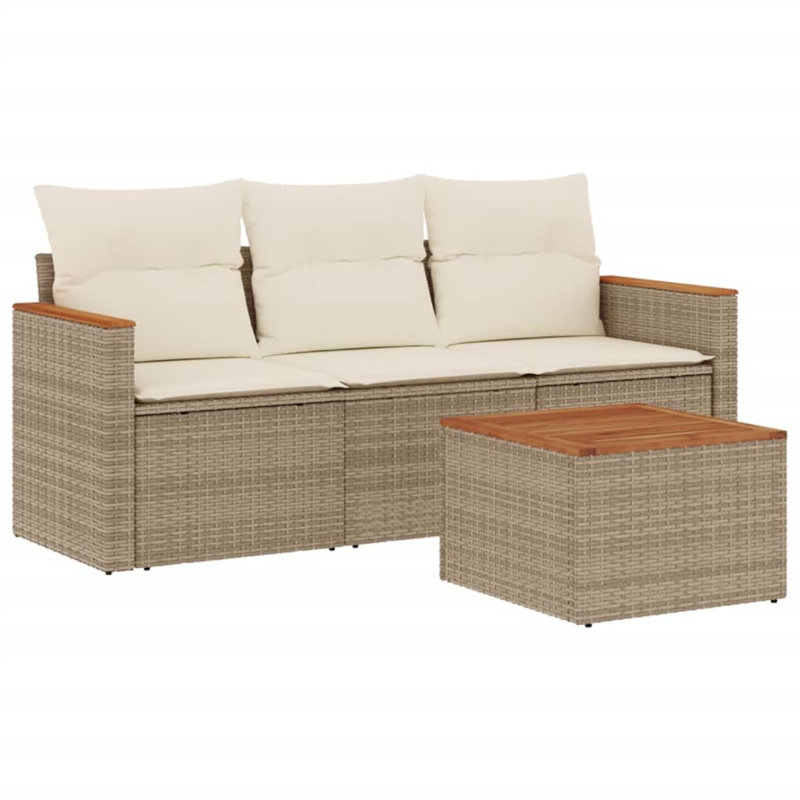 Ensemble de canapé de jardin Vidaxl beige