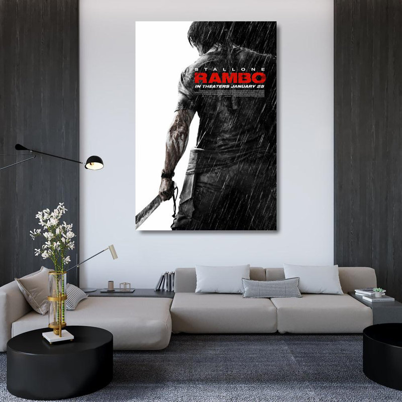 Rambo, 48" H x 32" W