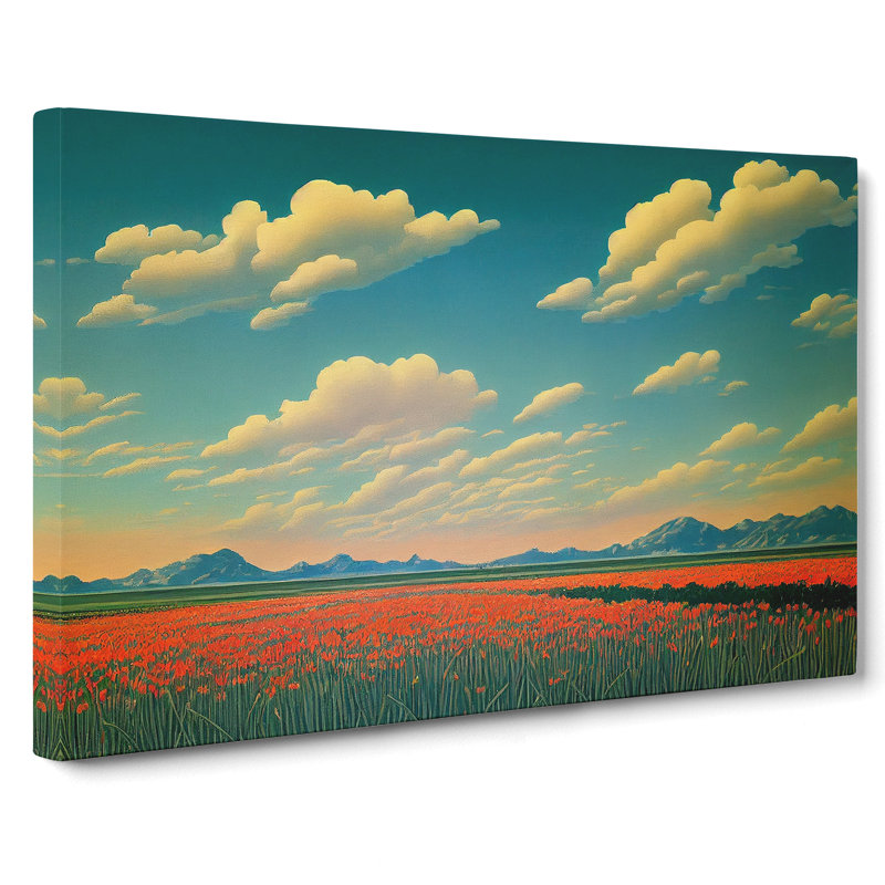 Great Spring Meadow Landscape - Wrapped Canvas, 50cm H x 76cm W x 3cm D