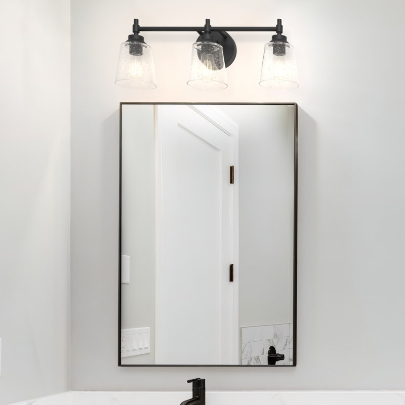 Montford 3-Light 6.25” Wide Vanity Light, Matte Black