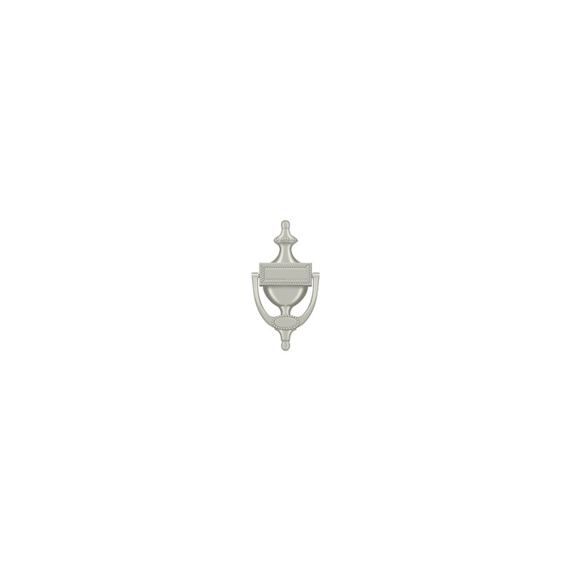 Victorian Brass Door Knocker, Brushed Nickel