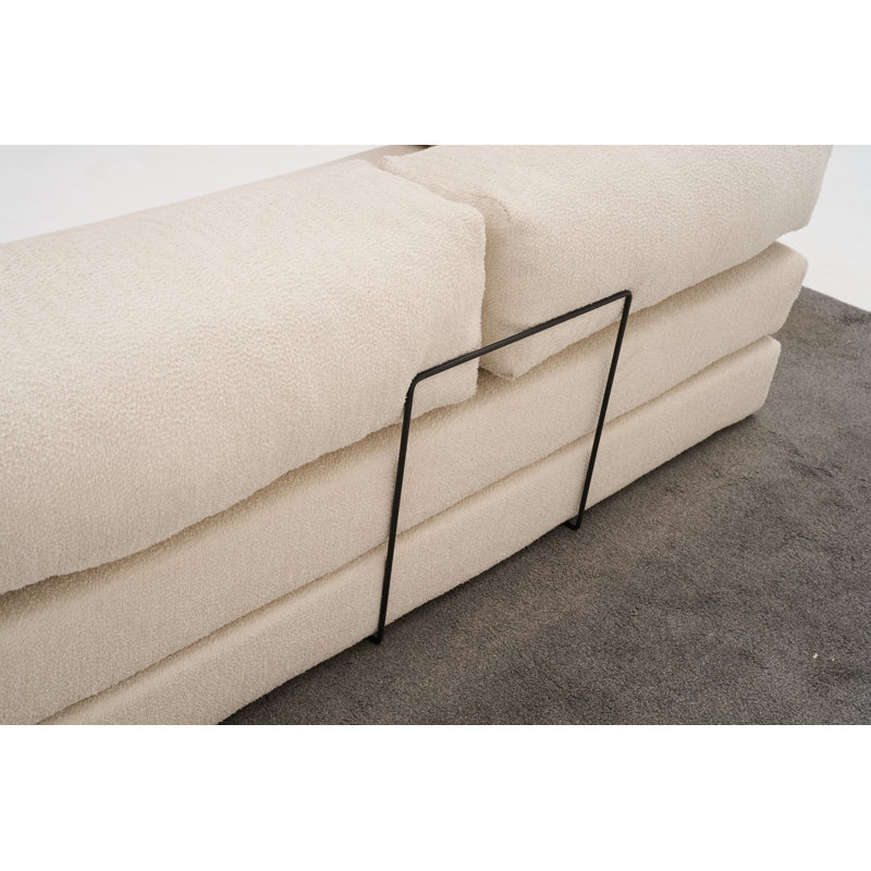 Canapé d’angle, Chenille blanche
