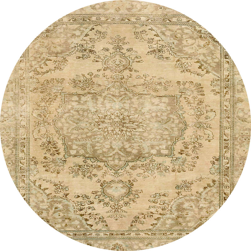 Abstract Indoor Rug, Round 7'