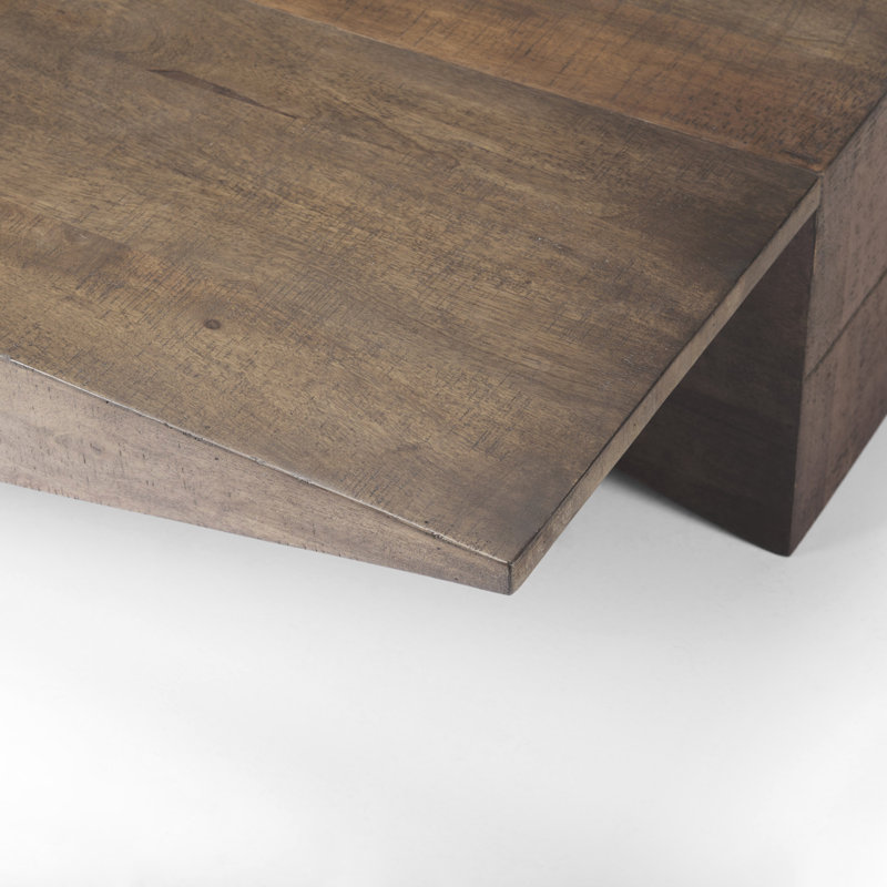 West Solid Wood Coffee Table, Light Brown