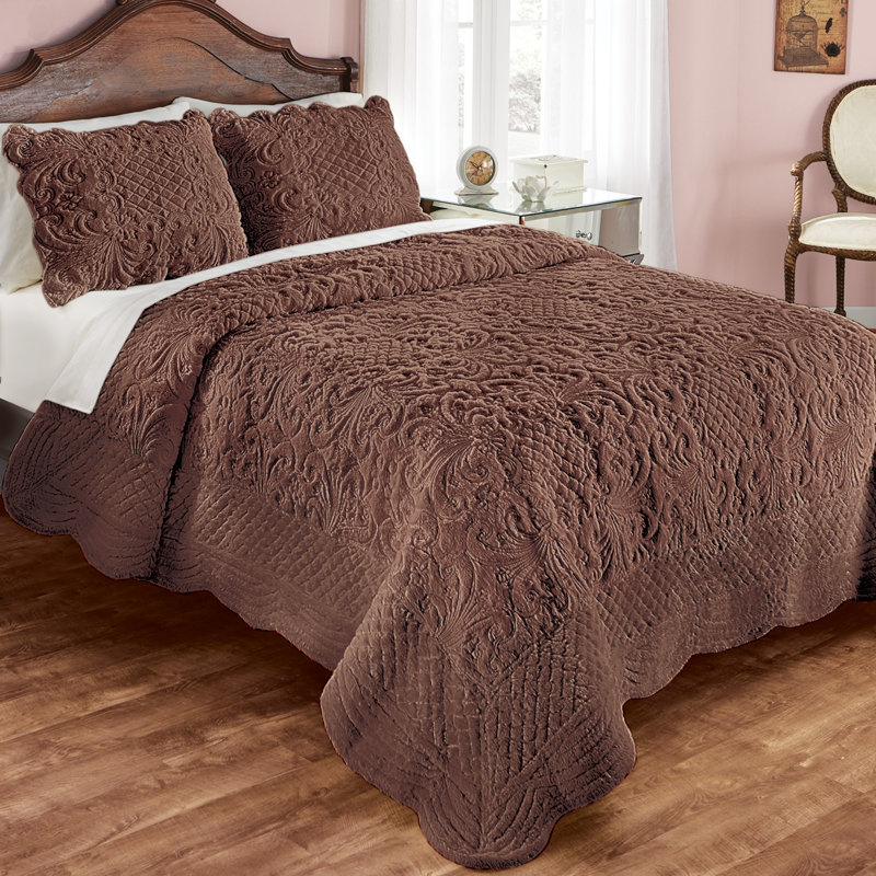Polyester Quilt, King Quilt, Chocolate