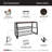 Modern Walnut Metal Frame 2-Shelf Shoe Bench