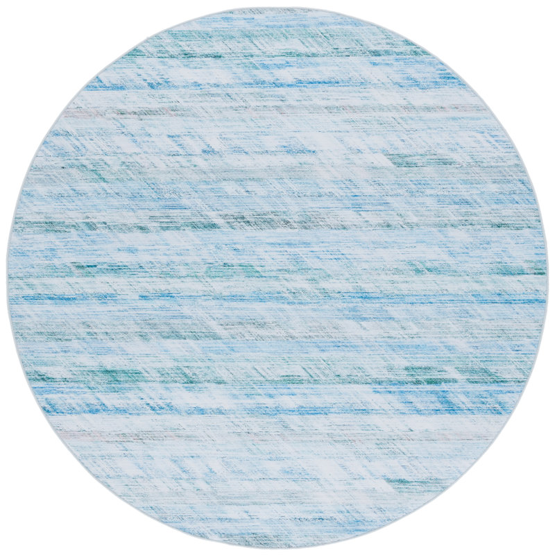 Tapis abstrait lavable à la machine Oatley Tacoma, Rond 6 pi
