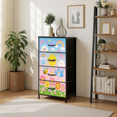 Commode de rangement verticale 4 tiroirs