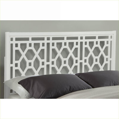 Chippendale Inspired Headboard for Master Bedroom, White-Toned MDF, King Size Adjustable Height Design