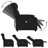  Massage Recliner Chair Black Faux Leather Single