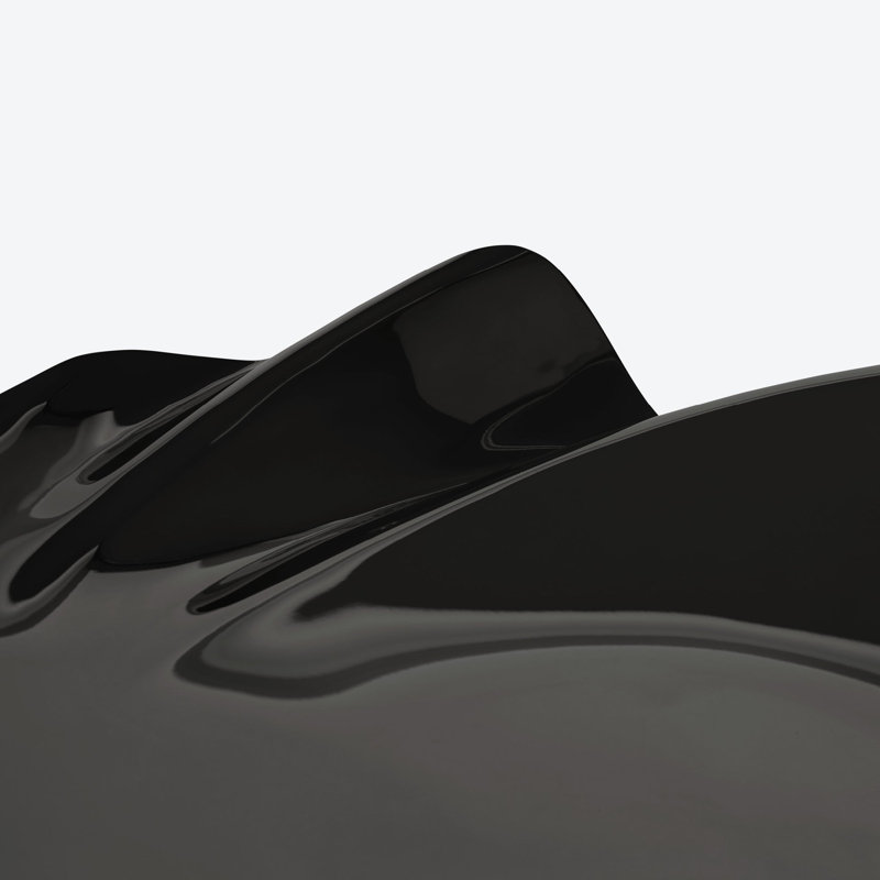 Serenity Platter, Medium, Rose Gold, Black Polished Stainless Steel