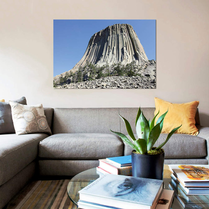 « devils tour national de la tour, wyoming iii », reproduction de photo sur toile, H 12 po x l 18 po x P 1,5 po, Toile tendue